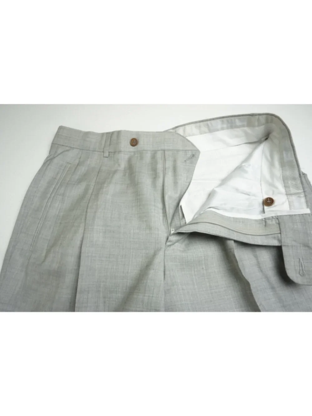 Zanella Outdoor Light Gray 100% Wool Dress Pant 48R EU BRAND NEW